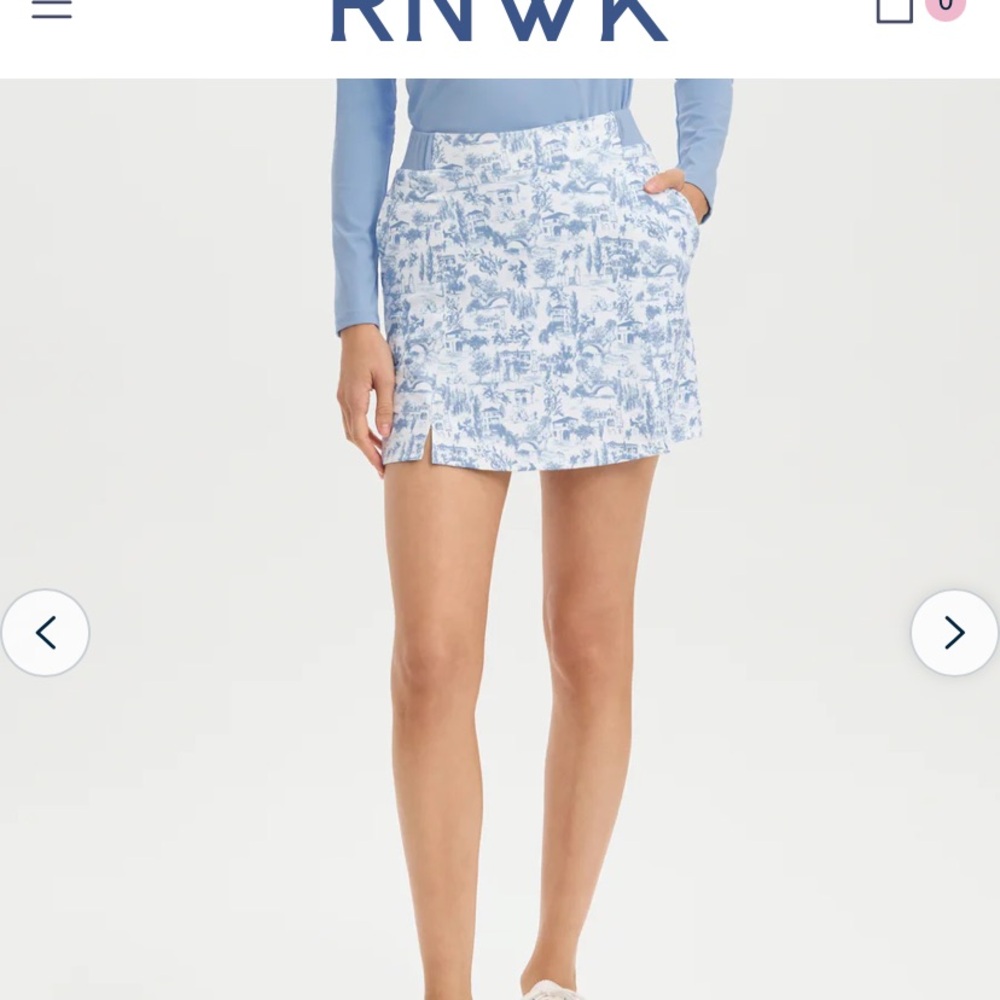 Blue Patterned Women's Skirt